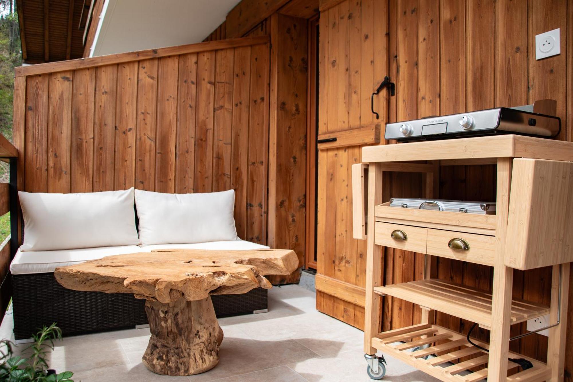 Studio Cabine Au Loup Blanc Avec Vue Mont Blanc Saint-Gervais-les-Bains Exterior photo