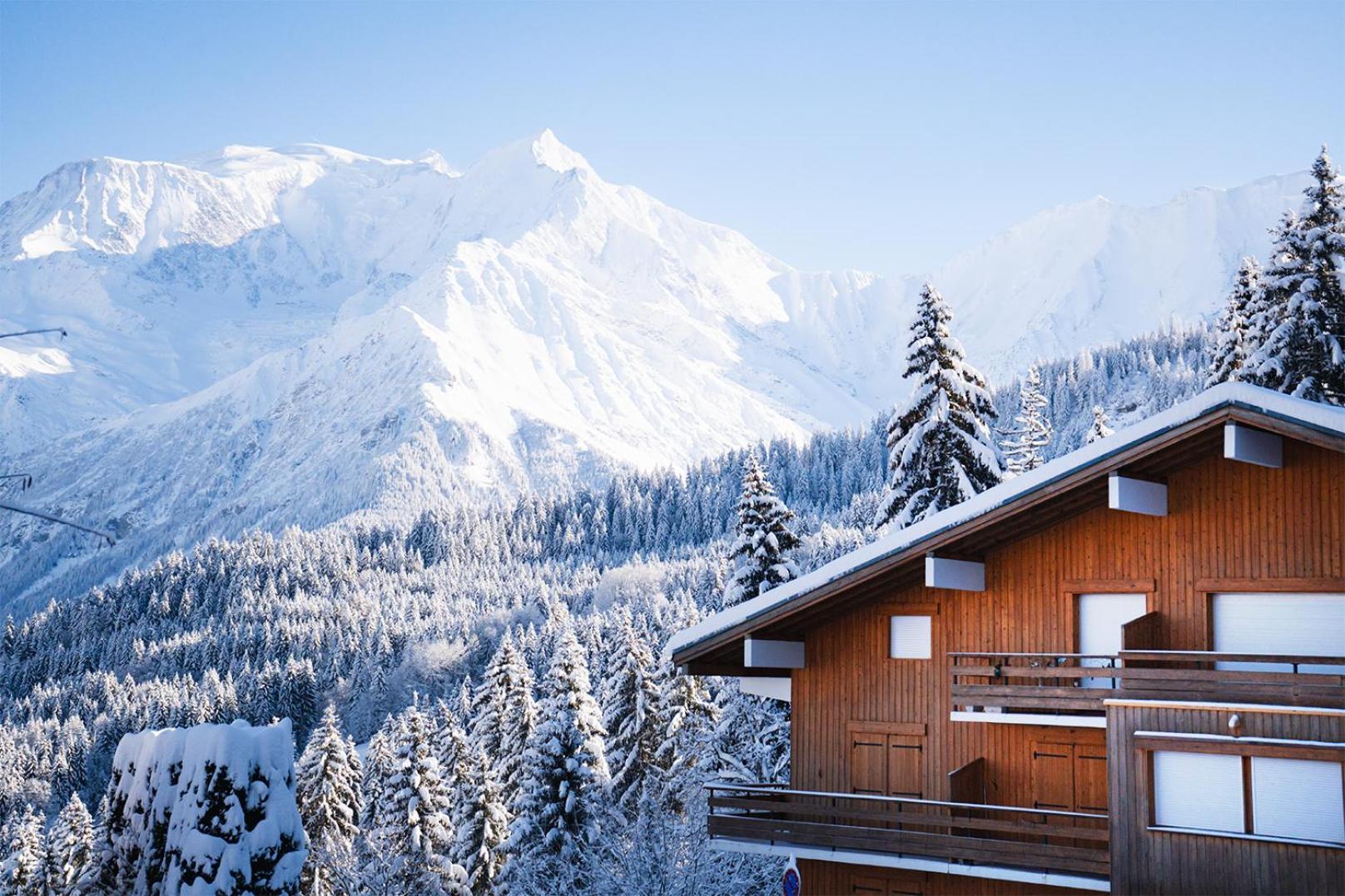 Studio Cabine Au Loup Blanc Avec Vue Mont Blanc Saint-Gervais-les-Bains Exterior photo